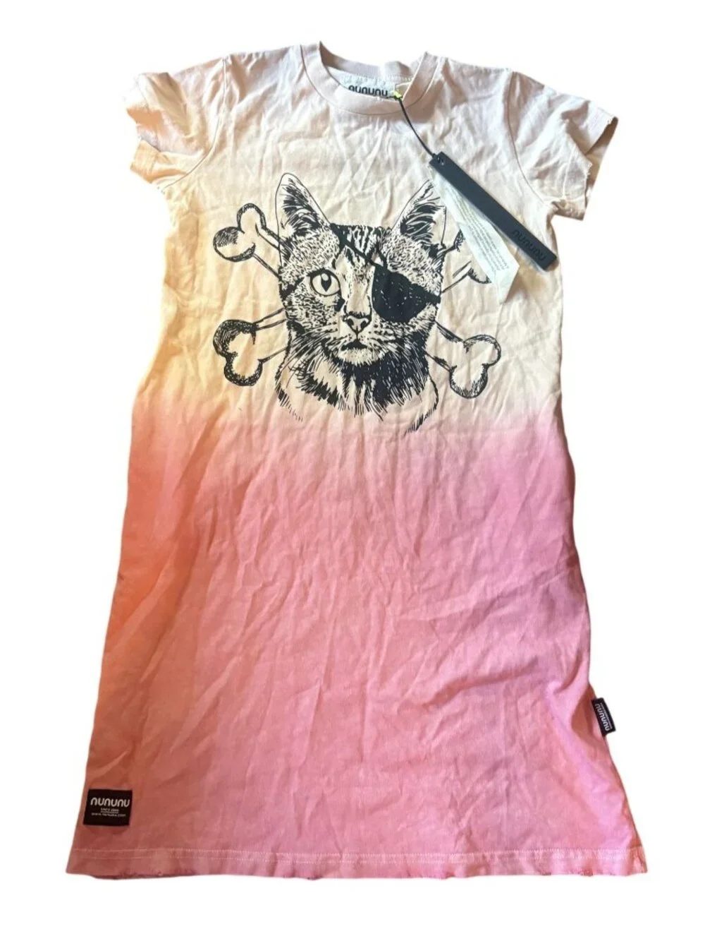 nununu Captain Cat A Dress in Hot Pink